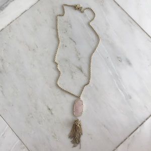 Kendra Scott Rayne necklace in Rose Quartz
